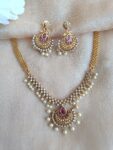 Traditional Temple Gold Lookalike Necklace