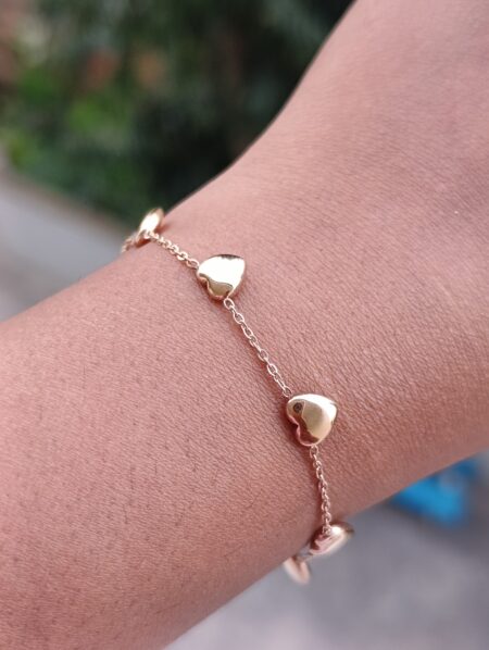 Golden Hearts Chain Bracelet