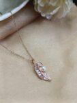 White Feather Pendant Chain