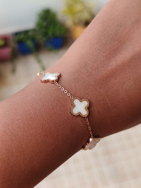 White Cross shaped Chain Bracelet