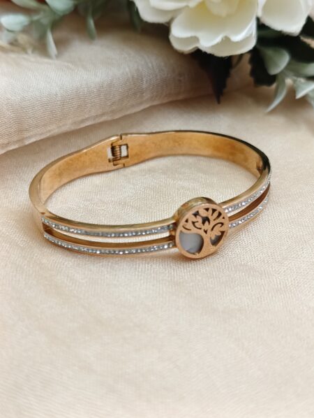 White Tree of Life Stainless Steel Bracelet