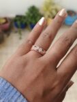 Small White Stone Stainless Steel Ring