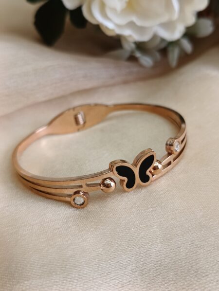 Black Butterfly Stainless Steel Bracelet
