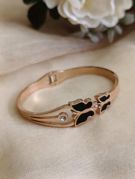 Double Butterfly Stainless Steel Bracelet