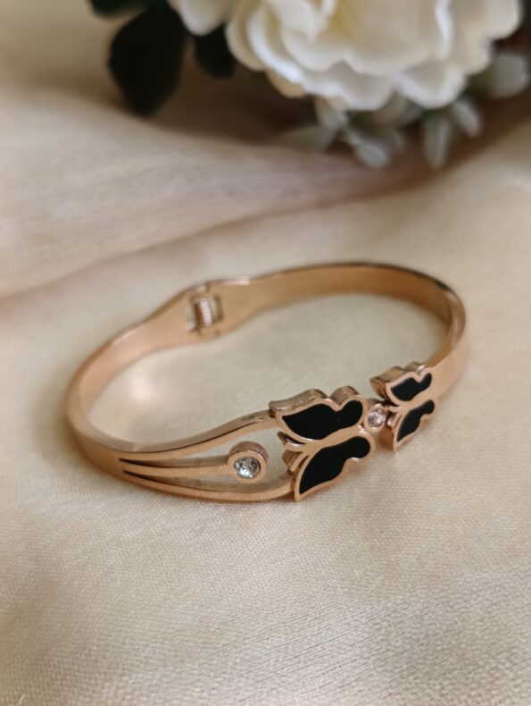 Double Butterfly Stainless Steel Bracelet
