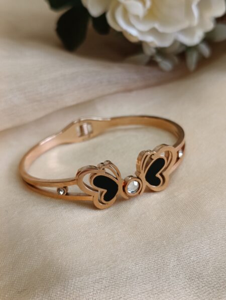 Double Butterfly Stainless Steel Bracelet