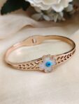 Flower evil eye bracelet