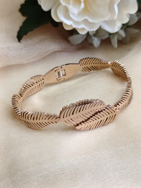 Leaves Design Stainless Steel Bracelet