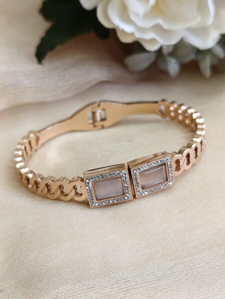 Dual White Stone Bracelet