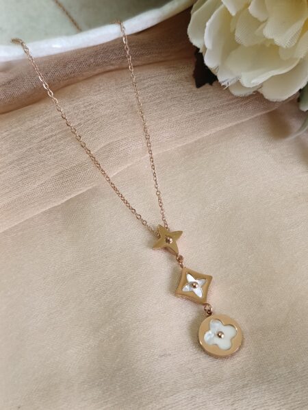 White Three Layer Pendant Chain