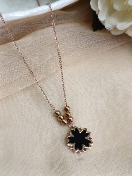 Black Double Layer Pendant Chain