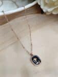 Black Flower Pendant Chain